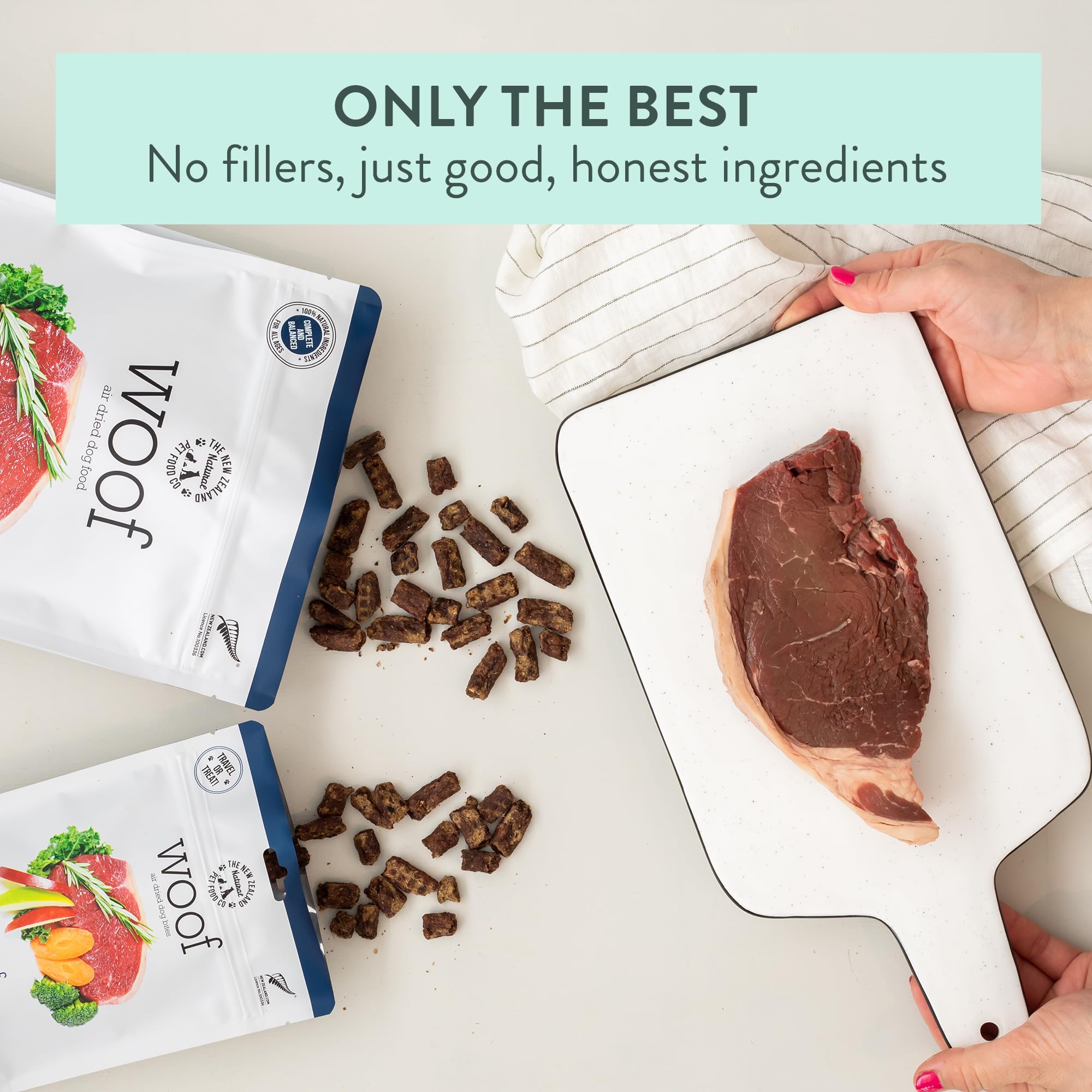 Woof snack training reward is a tasty, flexible treat option.