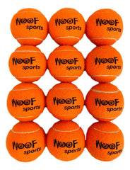 Woof Sports orange balls, controlled bounce helps easier mid-air catching.