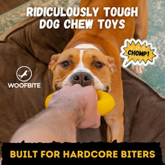 WoofBite Chew Ring Yellow Color enhances visibility during play and training.