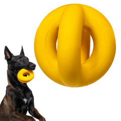 WoofBite Indestructible Dog Ball front view, ideal for powerful chewers and outdoor fetch.