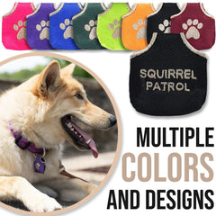 Woofhoof dog tag silencer wrapped around collar with D-ring fit