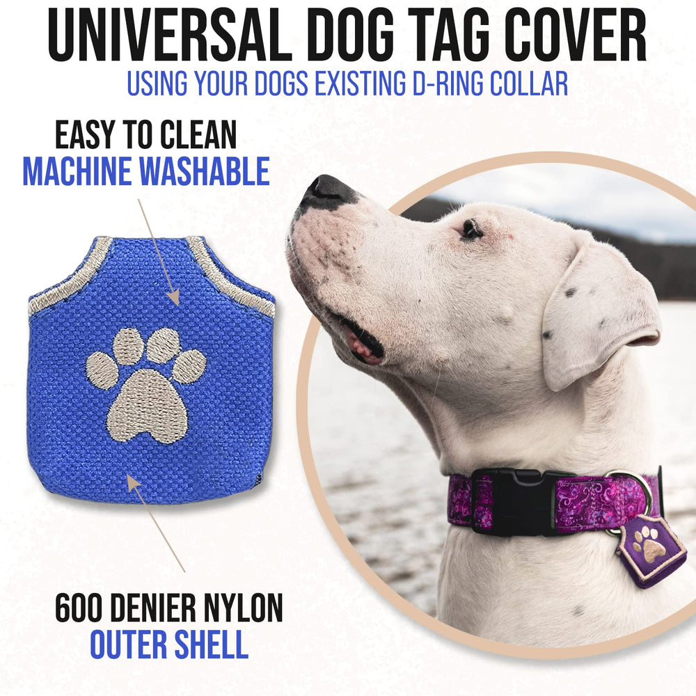 Woofhoof Dog Tag Silencer multi-color design highlights pet personality and style