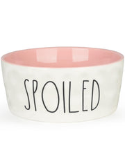 WoofinPets 27oz ceramic dog bowl with generous capacity for meals.