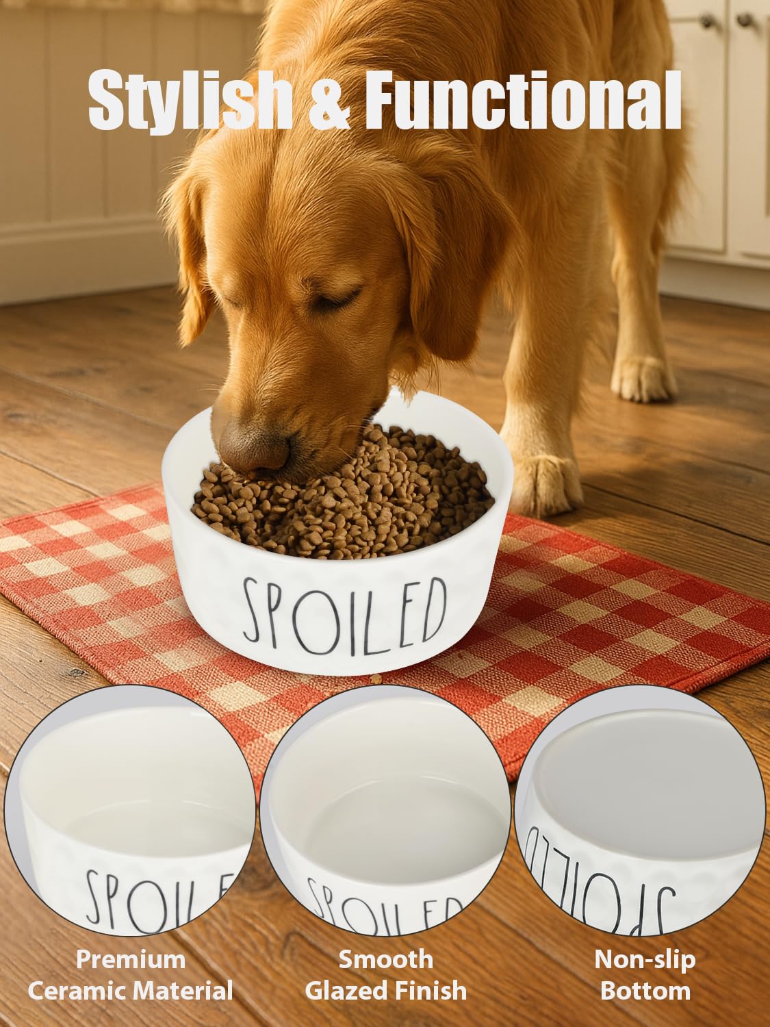 WoofinPets dishwasher-safe bowl for easy cleanup after meals