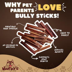 Woofley's bully sticks ingredients highlight free range cattle used
