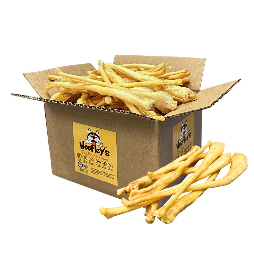 Woofley's Lamb Tail dog chew pack 50 count offers long chew time for enrichment