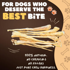 Woofley's Lamb Tail Sticks closeup reveals natural texture for easy digestion and satisfaction