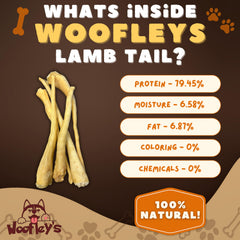 Woofley's Lamb Tail sustainably sourced lamb tail supports ethical pet treats