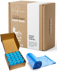 Wooflinen unscented poop bags rolls—large, leak-resistant bags ideal for big messes.