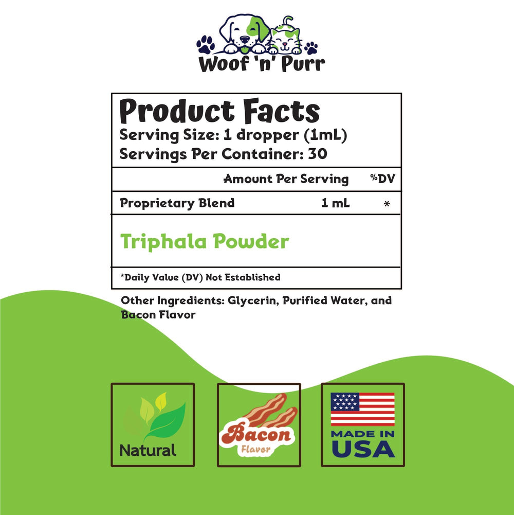 Woofnpurr Triphala polvo para perro con beneficios digestivos