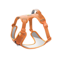 WOOFO Core harness in coral orange with large handle and pocket for easy control.