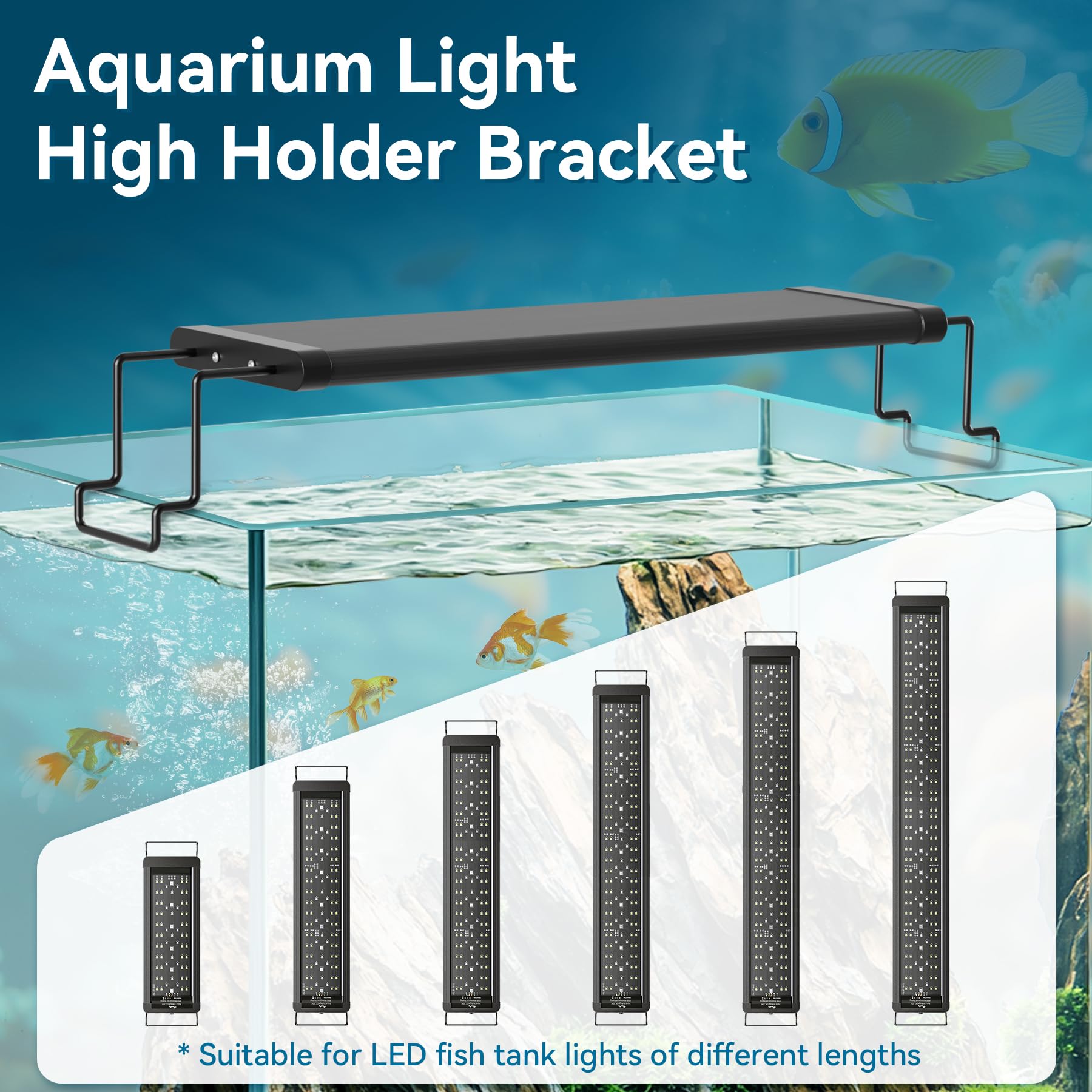 WooFog 2.5-inch height light riser elevating aquarium LEDs for optimal position