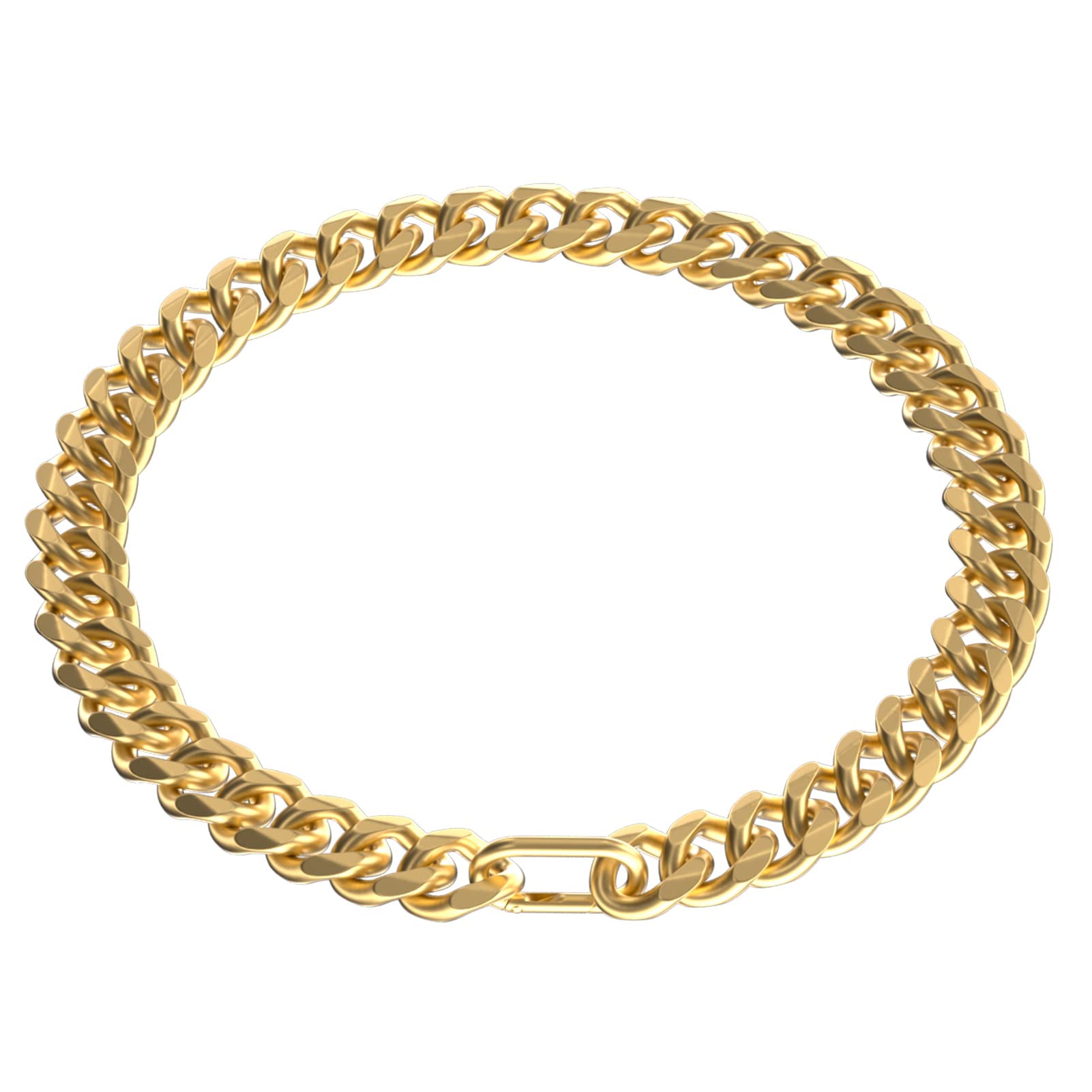 WOOFUU 18K rose gold plated chain collar on a dog with luxe look