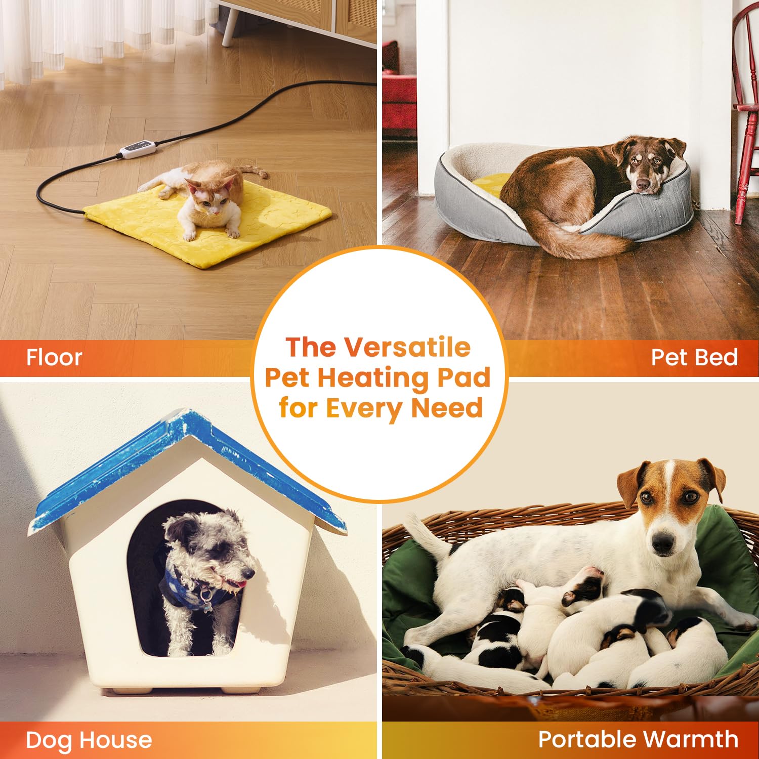 WOOMER waterproof inner layer in IP68-rated pad supports easy cleanup after paw splashes.