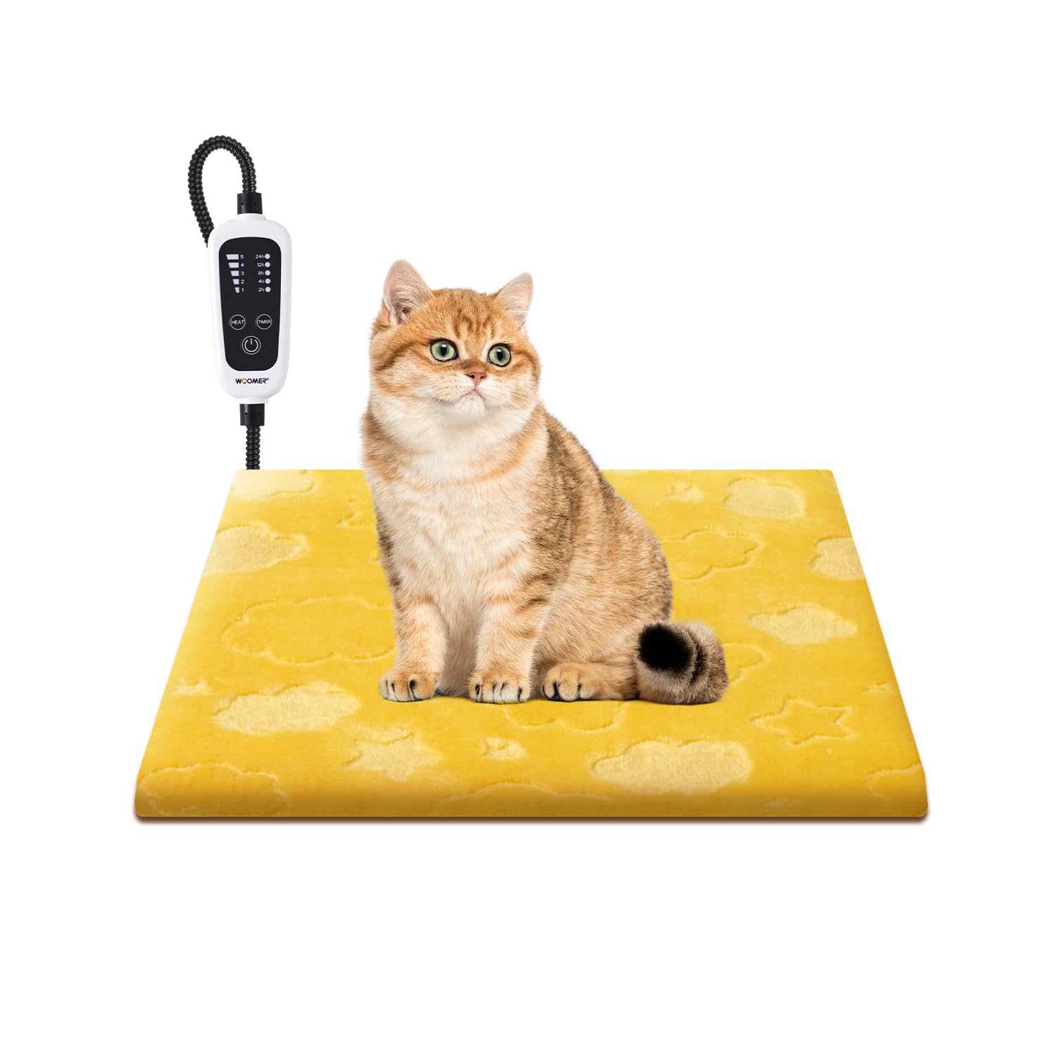 WOOMER pet heating pad large spread provides full-body warmth for bigger pets.