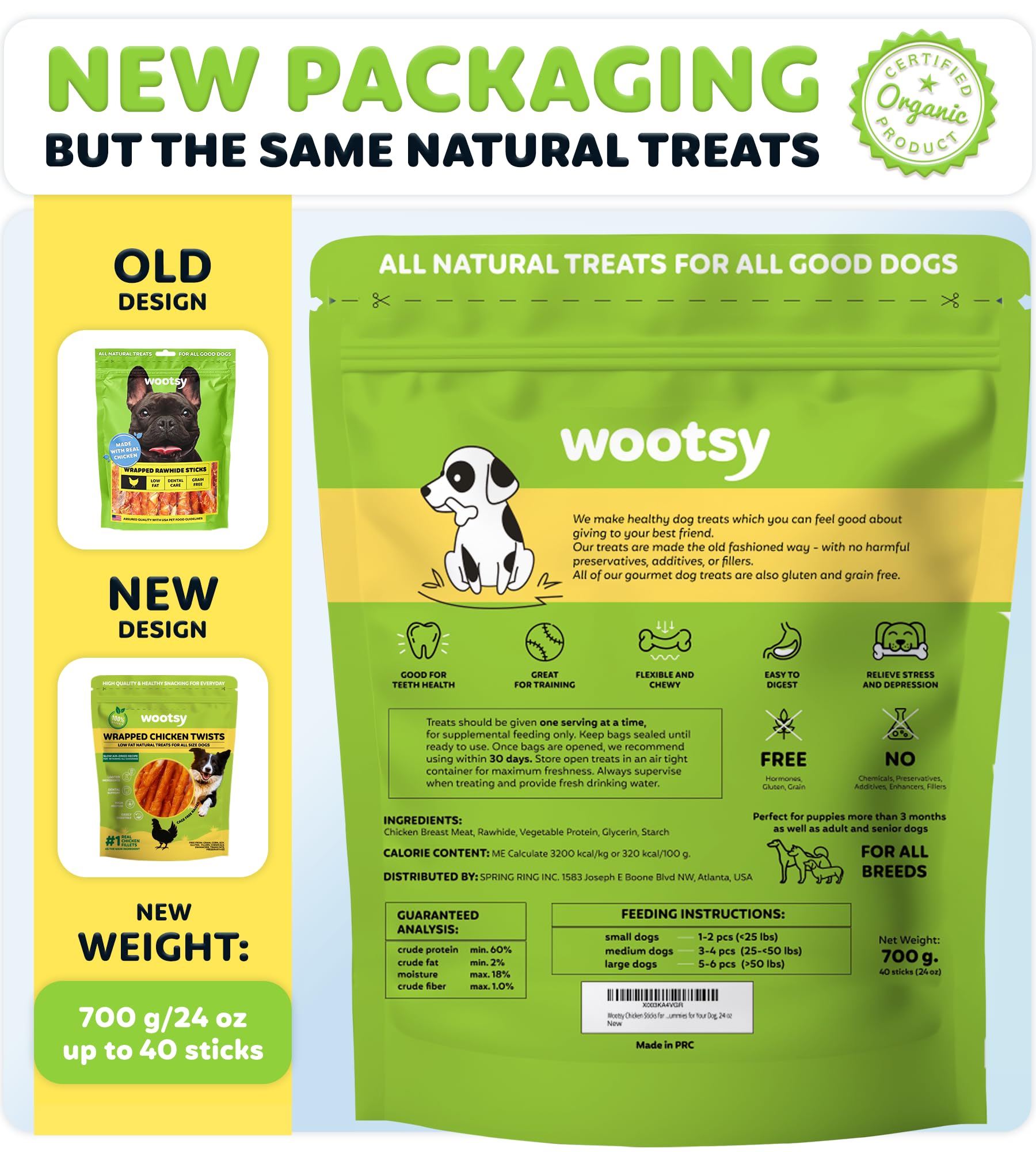 Wootsy Chicken Wrapped Rawhide Stick high-protein snack supports active dogs during workouts.