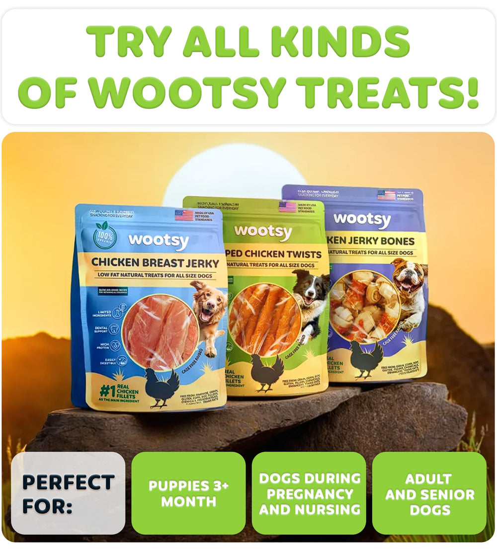 Wootsy Chicken Wrapped Rawhide Stick USA-standard manufacturing ensures quality and safety.