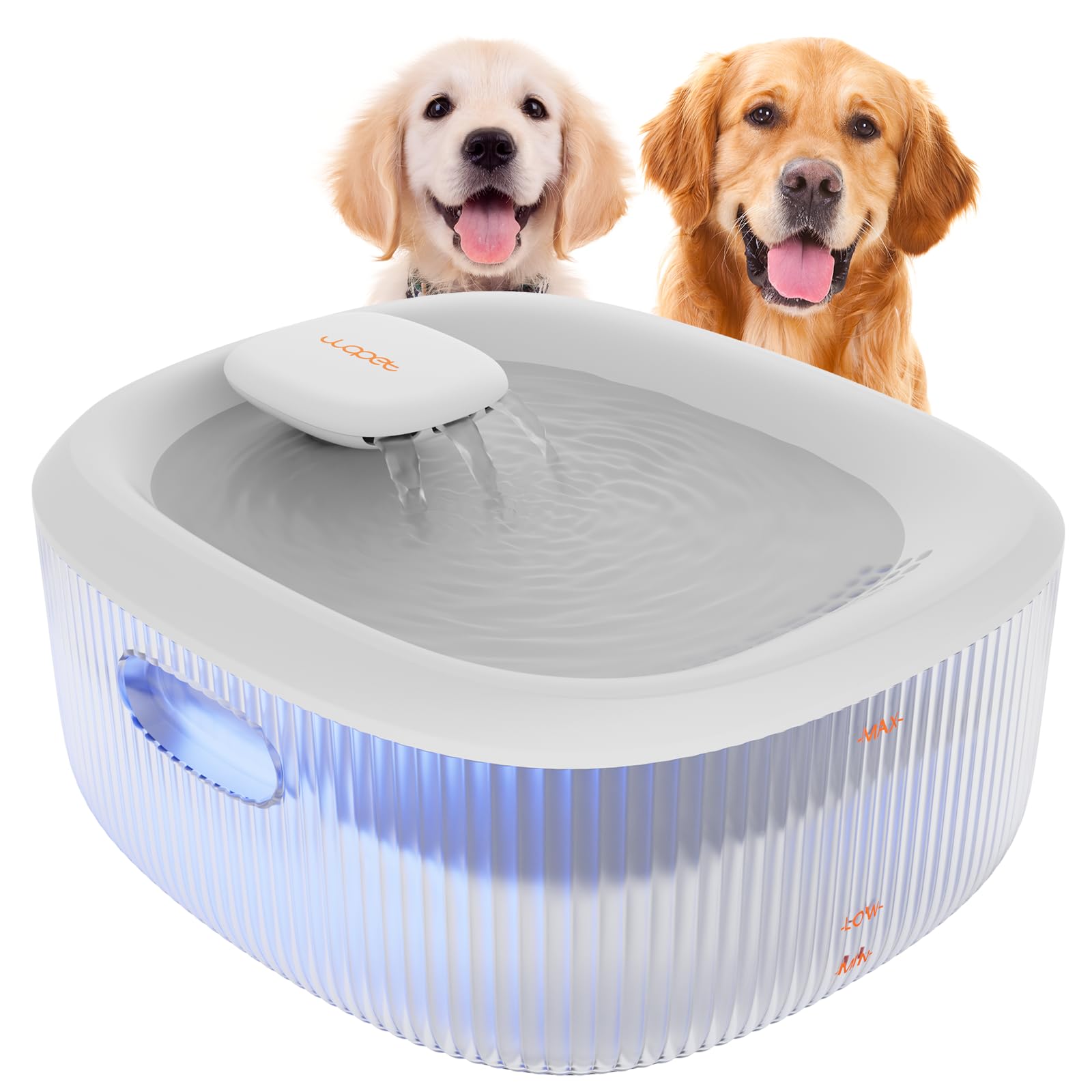 WOPET dog water fountain 6L for extended hydration.