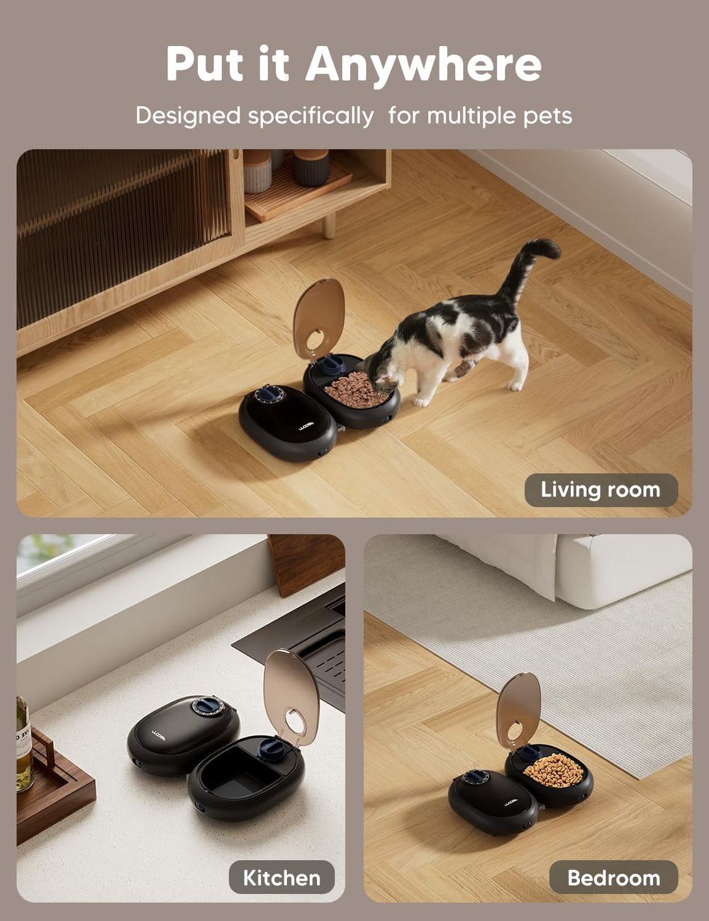 WOPET feeder-dispensing-meal demonstrates automated portioning for easier routines.