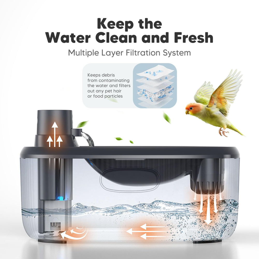 WOPET wireless dog fountain versatile home placement for flexible setup.