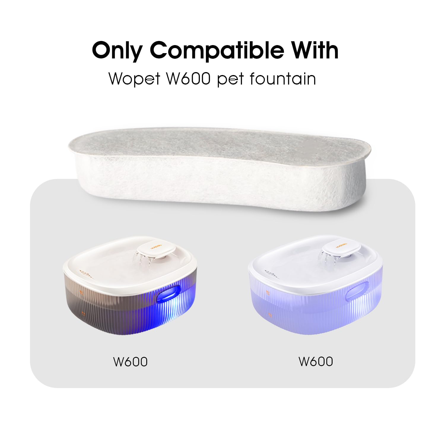 WOPET W600 replacement filters four-pack in packaging