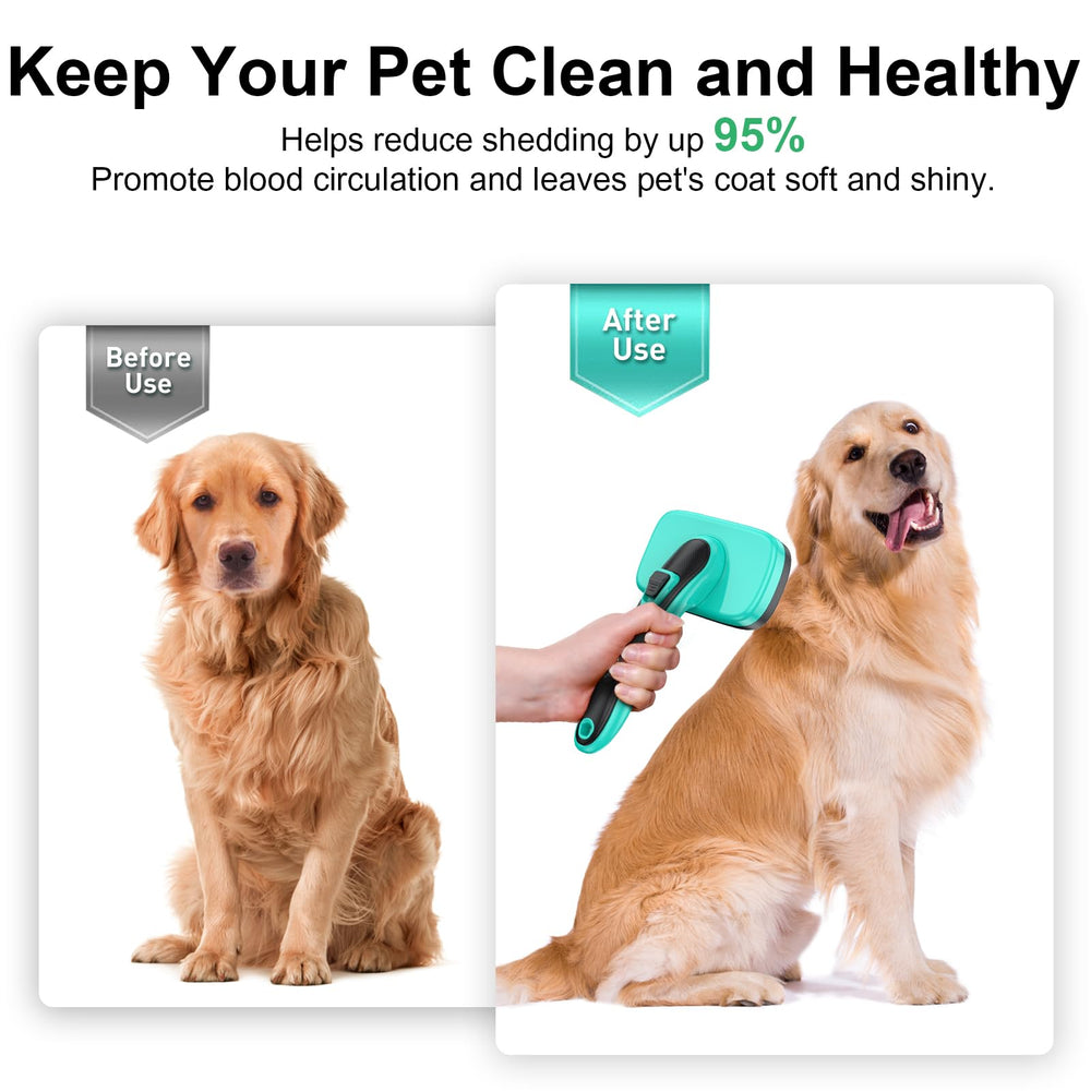 WOPQAEM all-pets friendly slicker brush ideal for at-home grooming