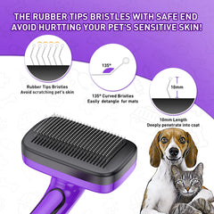 WOPQAEM pins-bristles grooming-undercoat removal aids detangling