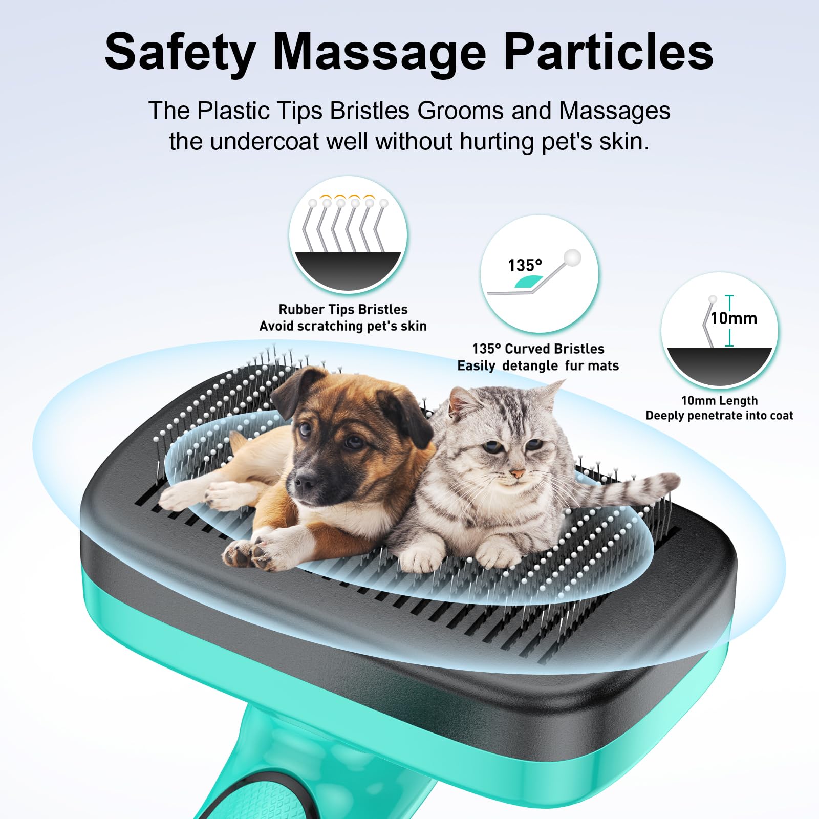 WOPQAEM slicker brush retractable bristles for easy hair release