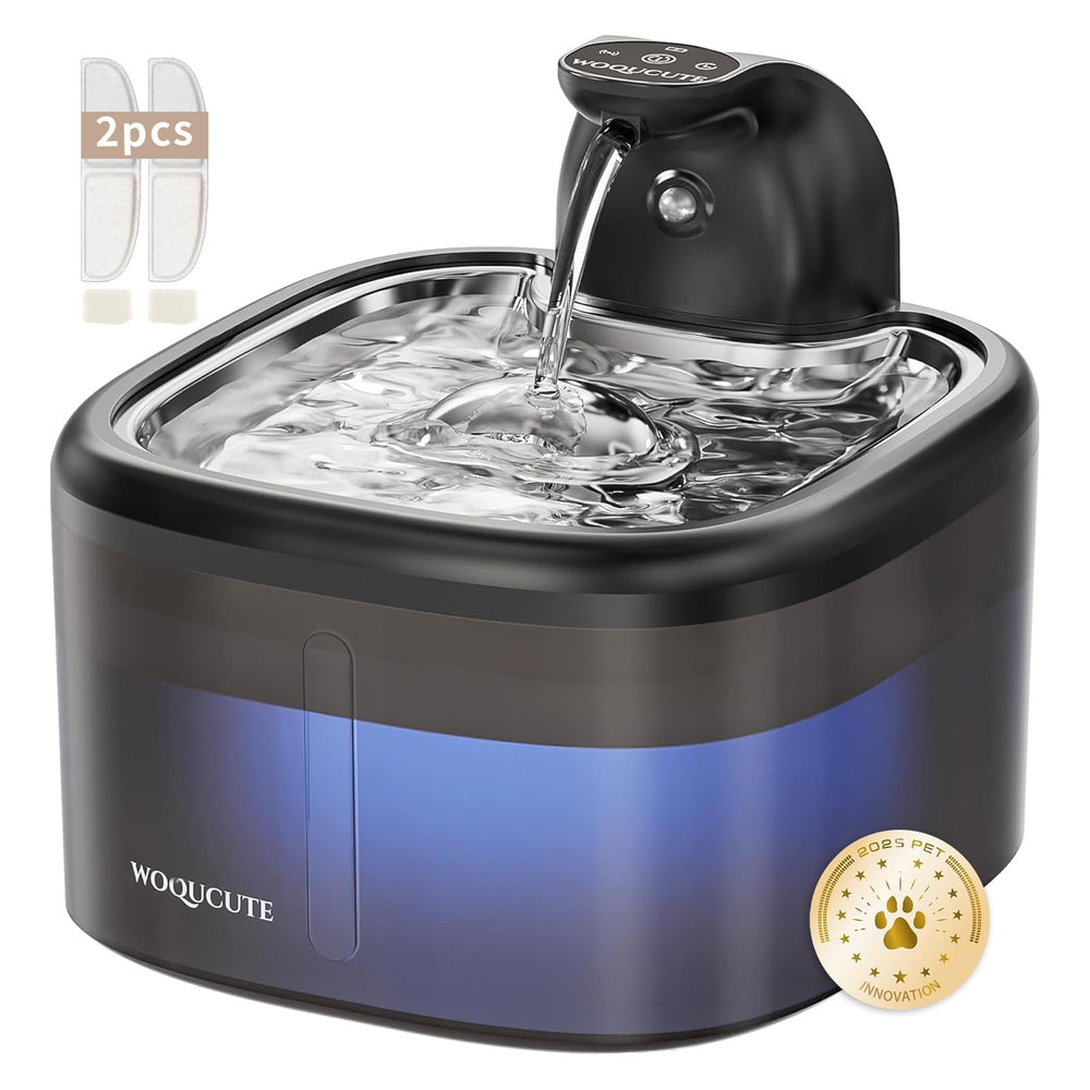 Woqucute cordless fountain with 3.5L capacity for reliable cat hydration.