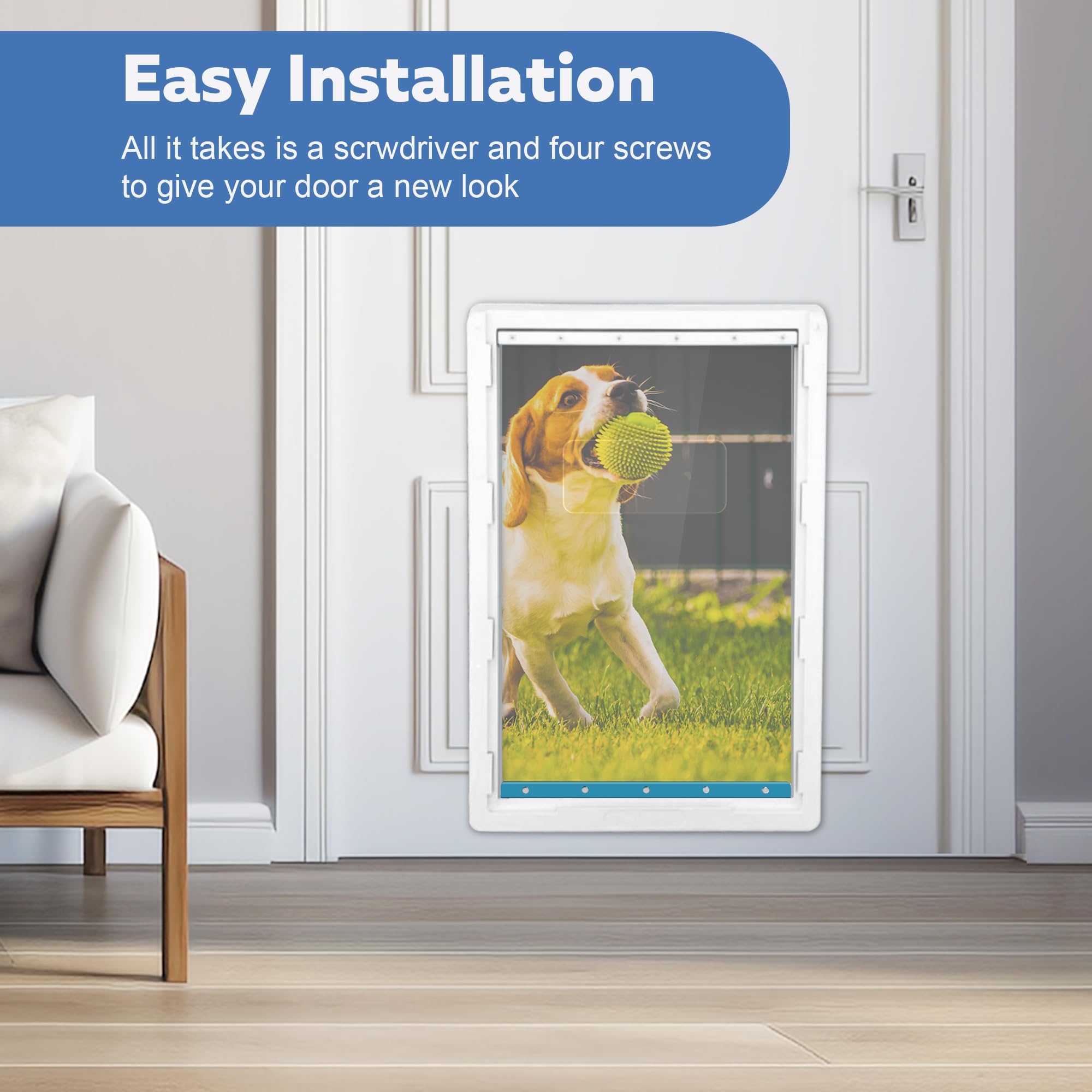 Wordcam dog door flap TPU durability emphasizes flexibility for easy pet passage