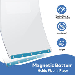 Wordcam dog door flap weatherproof edge demonstrates durable performance through seasonal changes