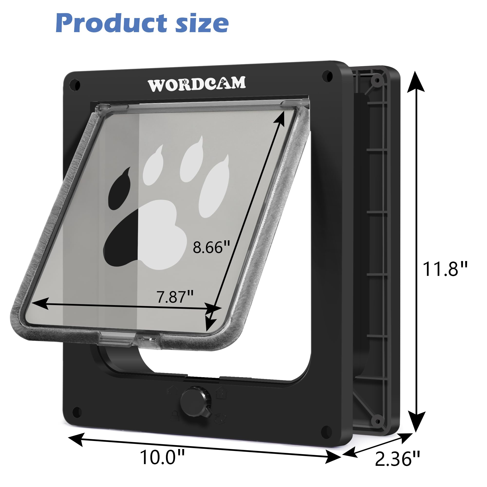 Wordcam X-Large Cat Door installed in a door.