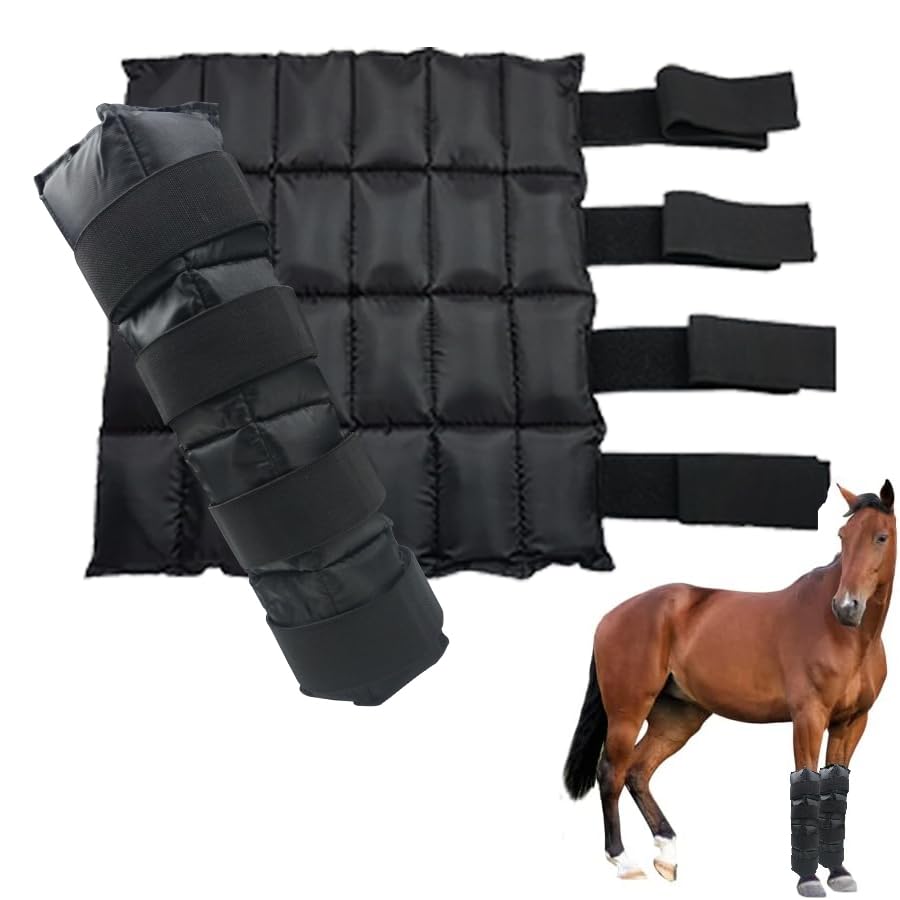WORLD-BIO horse ice pack front view showing leg cooling coverage.