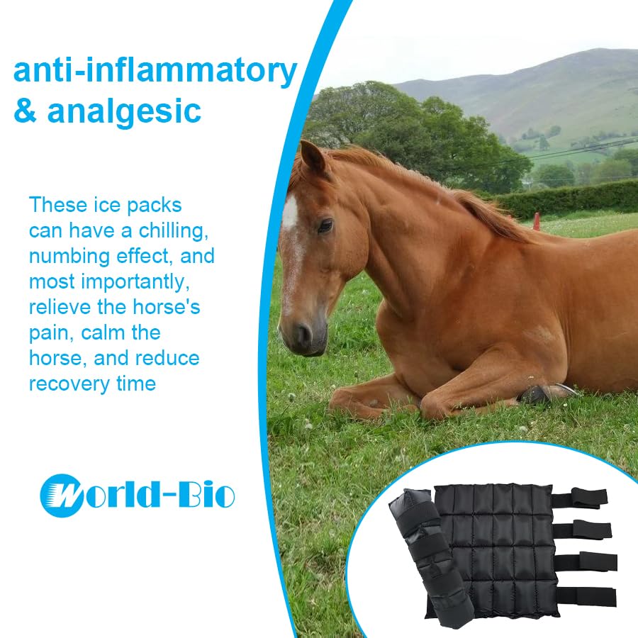WORLD-BIO horse ice pack large size designed for extended coverage.