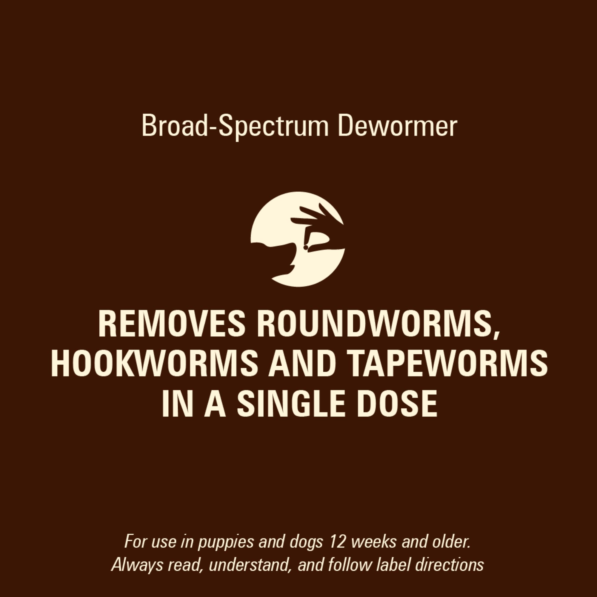 WORM X PLUS for dogs over 25 pounds—visual emphasis on large dogs.