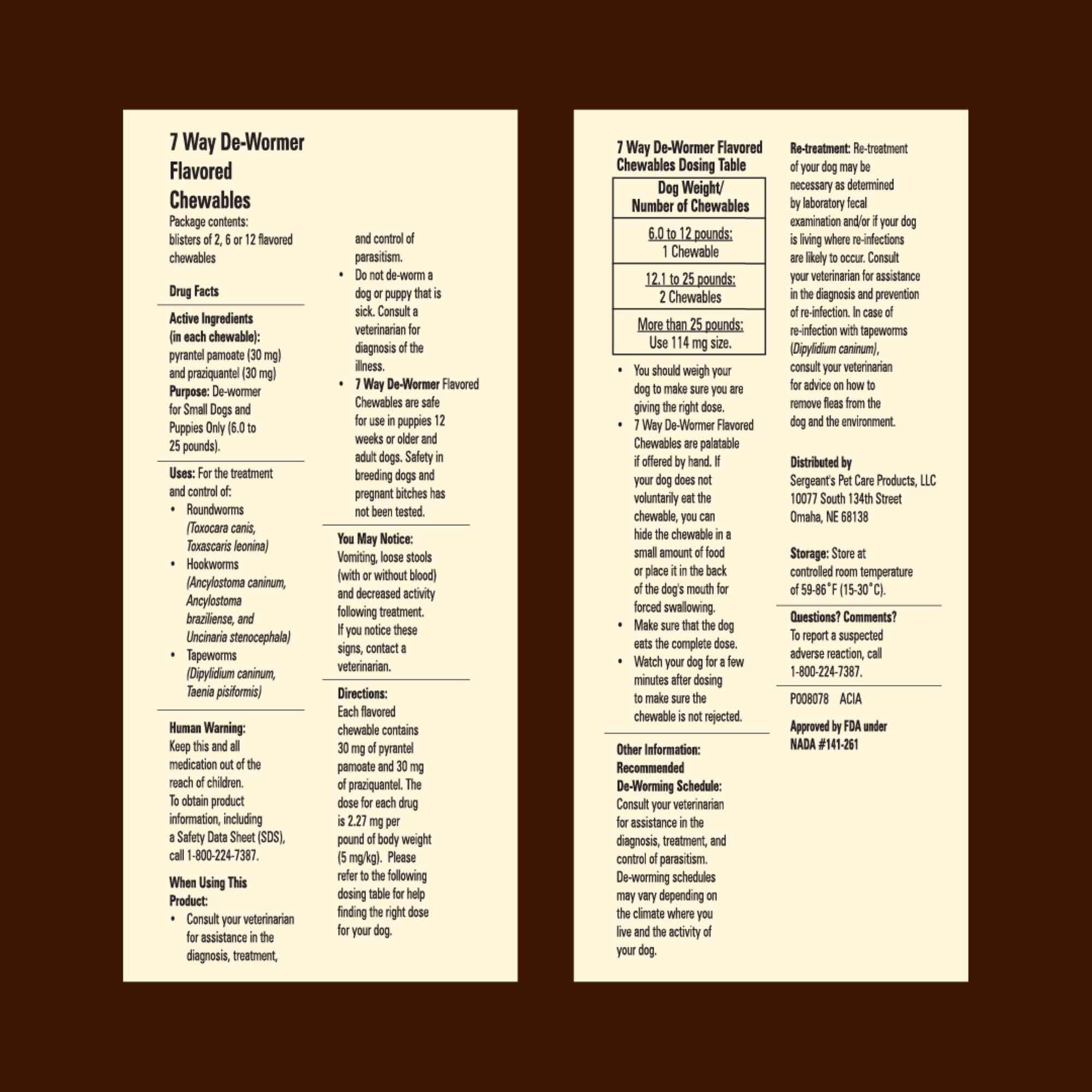 WORM X PLUS usage guide shows dosing with or without food
