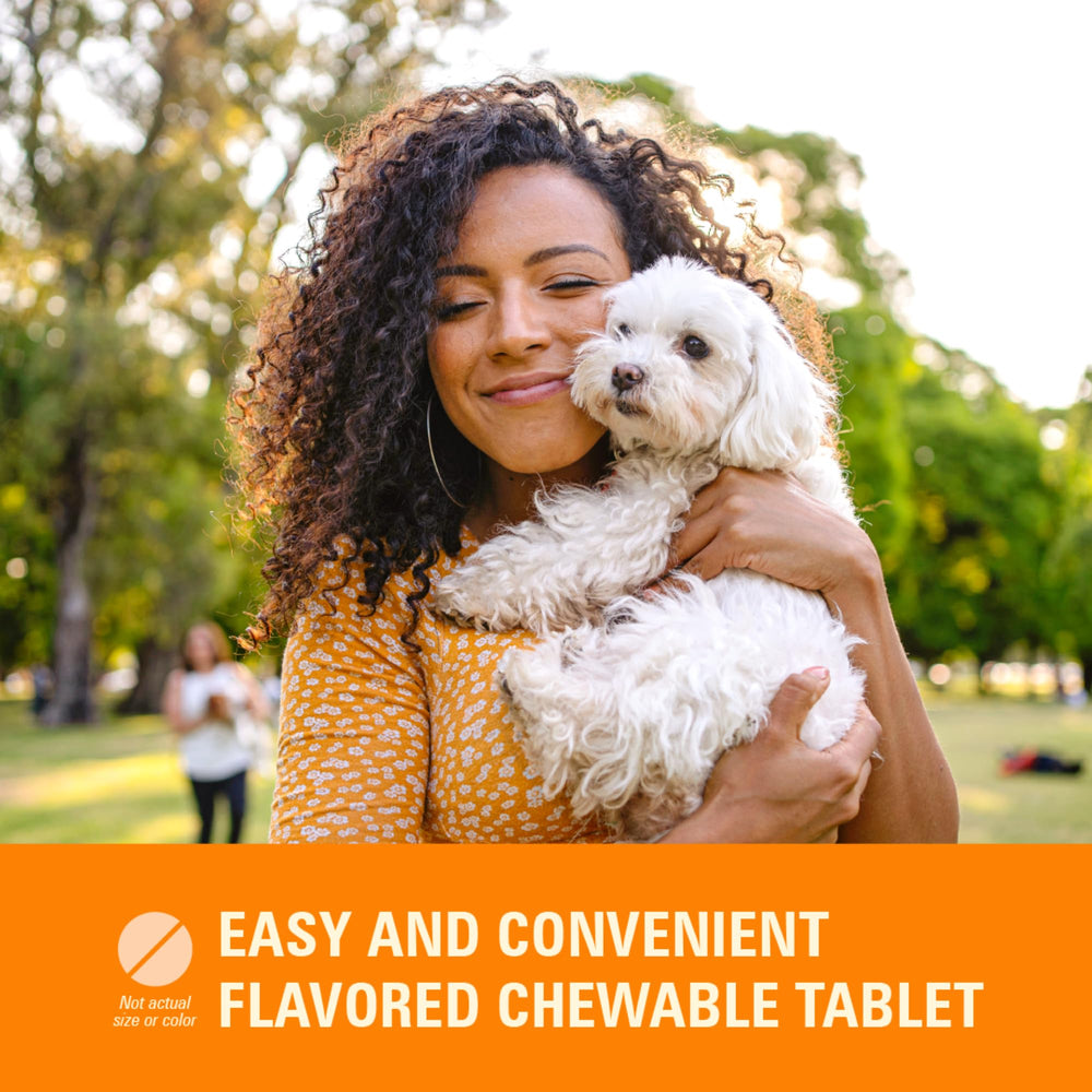 WORM X PLUS chewables shown as easy dosing for pets.