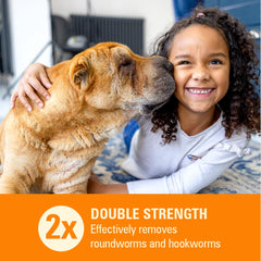 WORM X PLUS liquid dispense pour for easy at-home dosing