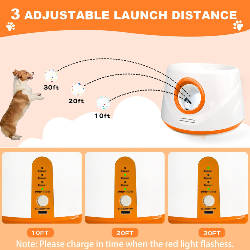 Wortade ball launcher distance settings highlighting adjustable play in small yards and parks