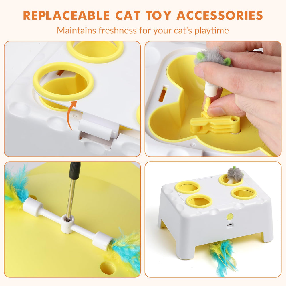 Wortade interactive cat toy compact size fits small spaces