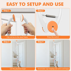 Wortade interactive cat toy feather-mice visuals entice cats with colorful movement and pouncing.