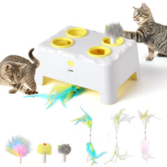 Wortade interactive cat toy mole front view encourages hunting like play