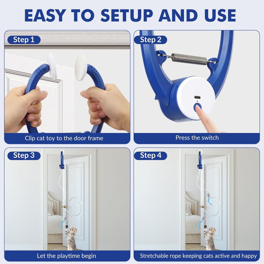 Wortade Interactive Cat Toy rechargeable 500 mAh battery enables long, quiet play sessions