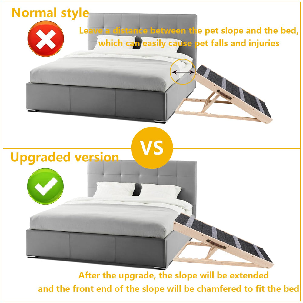 Wotunest upgrade 2-in-1 pet ramp non-slip surface ensures secure footing.
