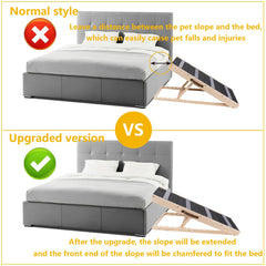Wotunest upgrade 2-in-1 pet ramp non-slip surface ensures secure footing.
