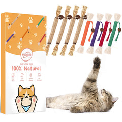 WOUSEDO 8-pack catnip chew toys entice cats for healthy chewing and play