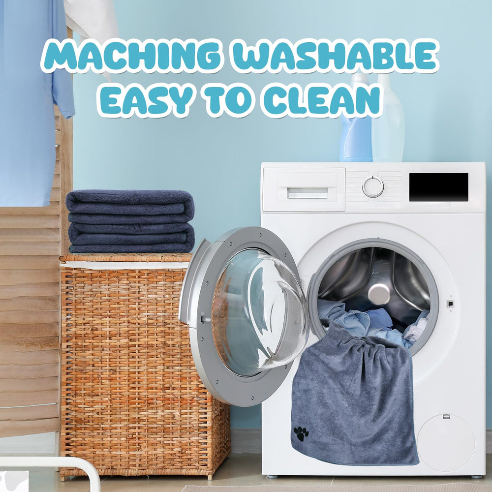 WOUSEDO Microfiber Dog Towel is machine-washable for easy cleaning.