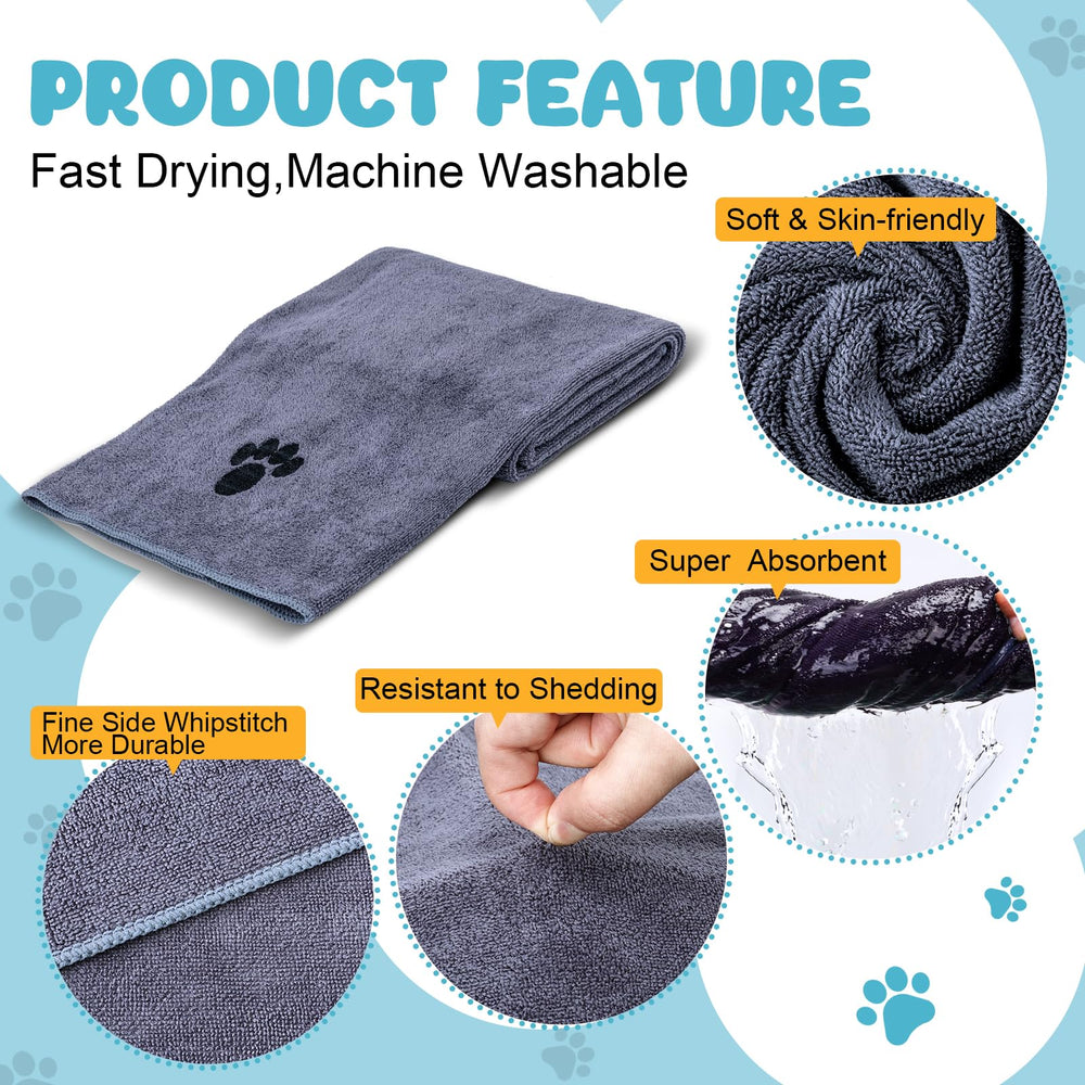 WOUSEDO Microfiber Dog Towel dries quickly for reusable grooming sessions.