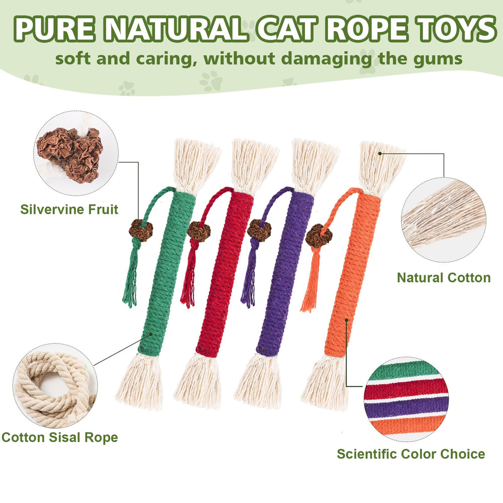 WOUSEDO natural silvervine sticks attract cats and reduce stress during play