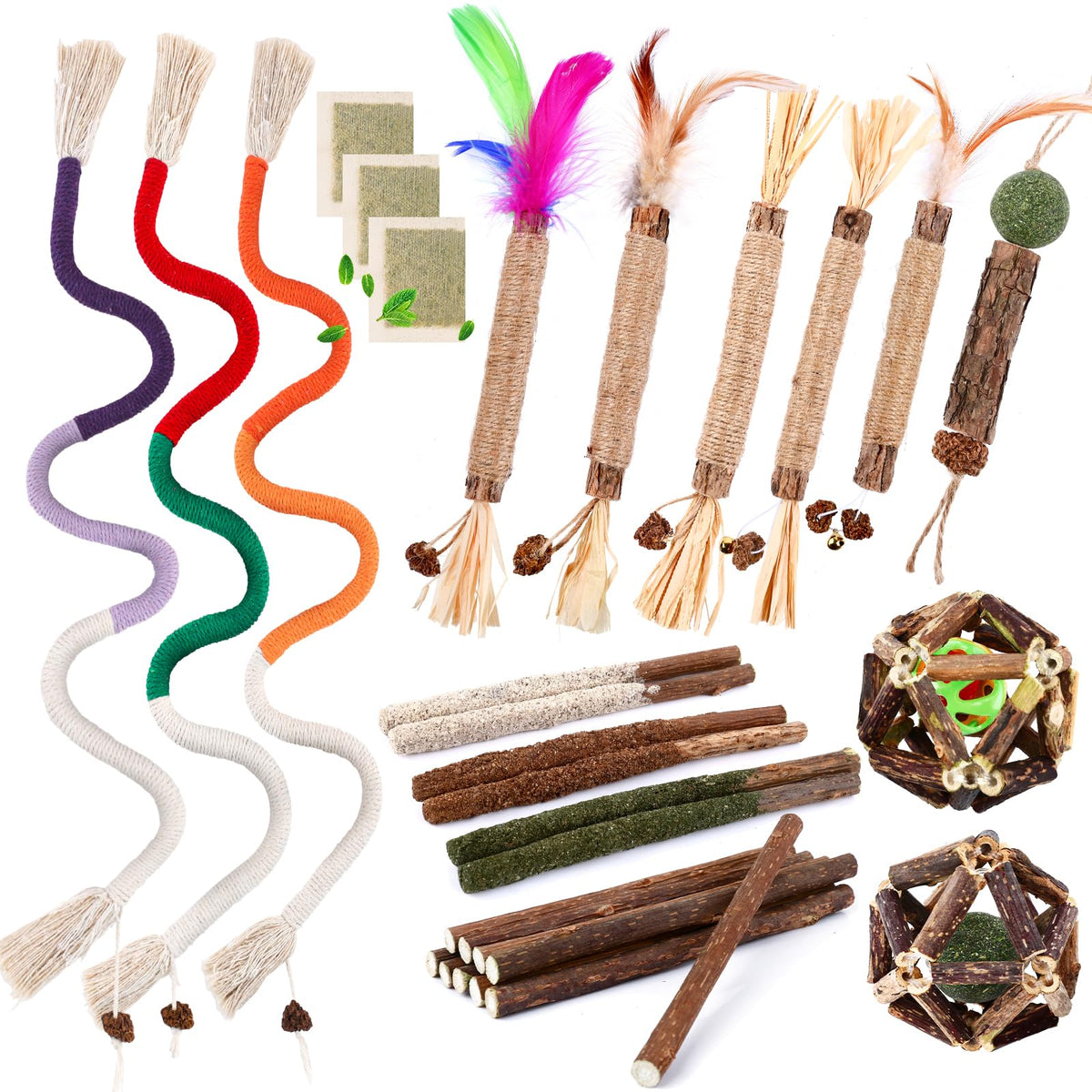Juguete masticable WOUSEDO Catnip para gatos, ideal para juegos y relajación